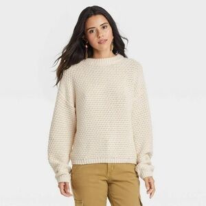 2/$15 Universal Thread Off-White Textured Sweater